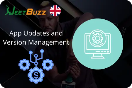 JeetBuzz app updates and version management settings screen